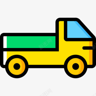 卡车运输4黄色图标图标