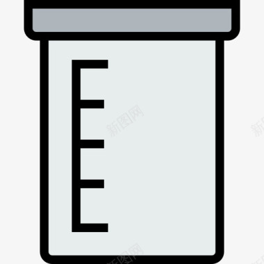 容量小容量瓶科学3线性颜色图标图标