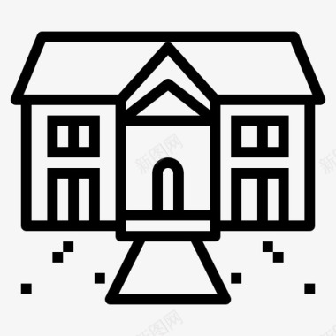 豪宅房子房地产图标图标