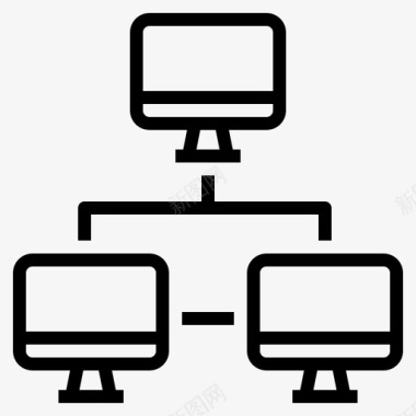 云端计算机网络计算机连接图标图标