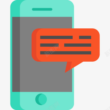 短信手机icon智能手机客户服务5扁平图标图标