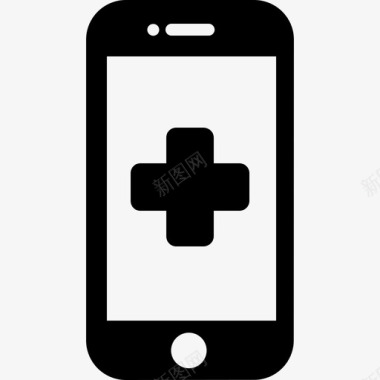 短信手机icon智能手机医疗13实心图标图标