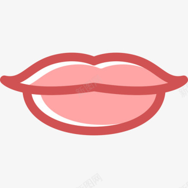 嘴唇女人和美容套装图标图标