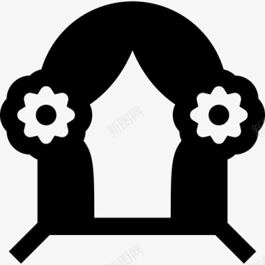 婚礼拱门婚礼6填充图标图标
