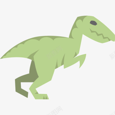 迅猛龙恐龙扁平图标图标