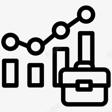 手提行李包分析业务图表图标图标