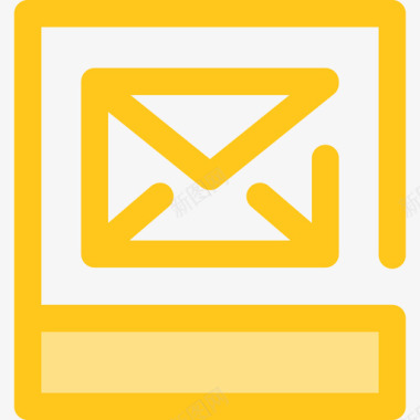 电子邮件联系人6黄色图标图标