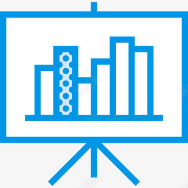介绍业绩介绍商务和营销蓝色图标图标
