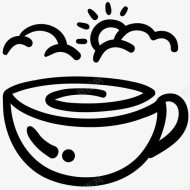 咖啡早晨杯子起床图标图标