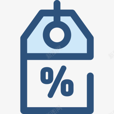 优惠券折扣折扣电子商务7蓝色图标图标