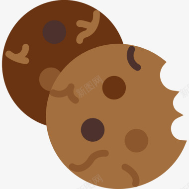曲奇饼干美食套餐扁平饼干图标图标