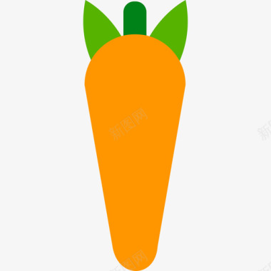 胡萝卜食物水果和蔬菜图标图标