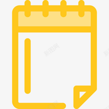 记事本用户界面10黄色图标图标