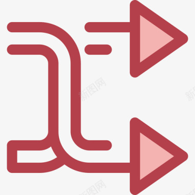 红色旅行车Shuffle用户界面9红色图标图标