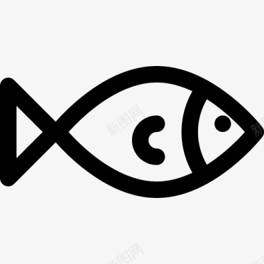 鱼食物12黑色图标图标