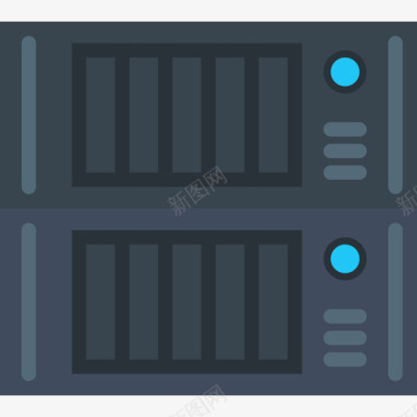 服务扁平图服务器技术元素扁平图标图标