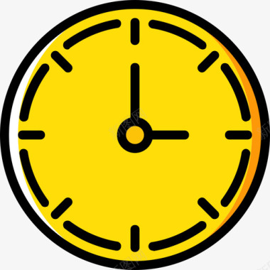 时钟办公室8黄色图标图标
