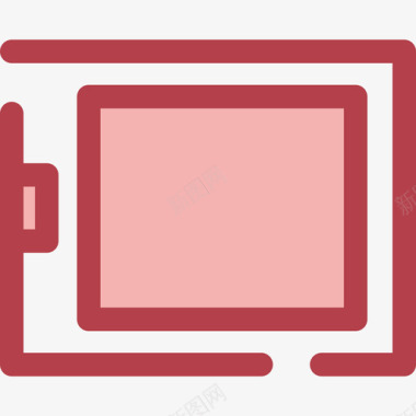 红色异形平板电脑电子14红色图标图标