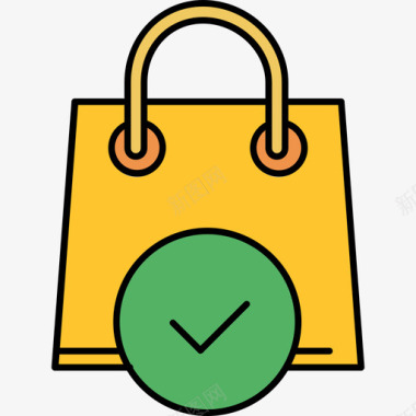 购物袋电子商务8彩色128px图标图标