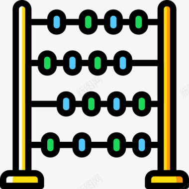 算盘教育6黄色图标图标