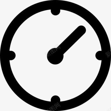 时钟物流配送图标集合粗体圆形图标