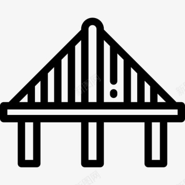 桥梁桥梁城市要素5线形图标图标