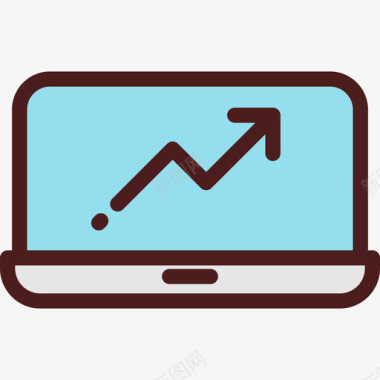 银行付款笔记本电脑银行2线颜色图标图标