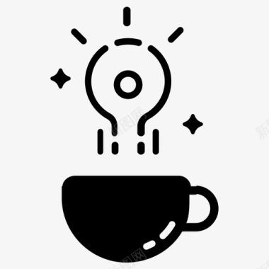 咖啡创意卡布奇诺创意图标图标