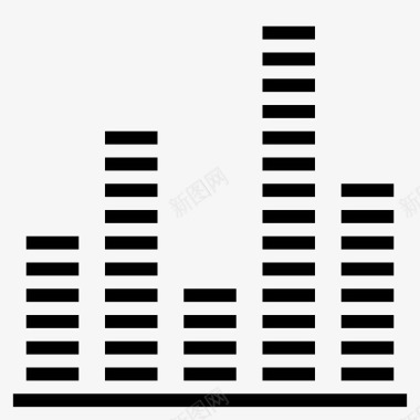 播放均衡器混音器音乐图标图标