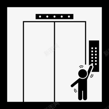 小朋友在电梯里小孩在电梯里按钮图标图标