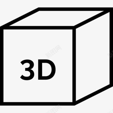 3D数字3d工具4线性图标图标