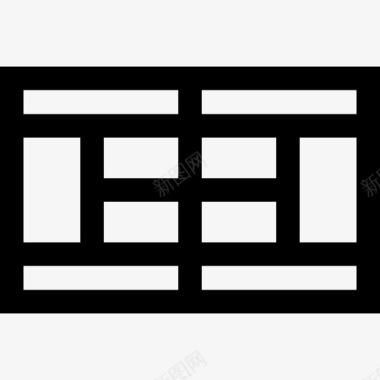 网球场运动系列2直线型图标图标
