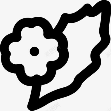 花朵自然图标系列醒目圆形图标