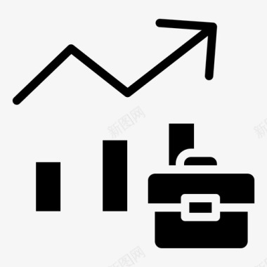 关联图表图表分析公文包图标图标