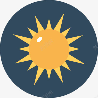 太阳能量和能量圆形图标图标