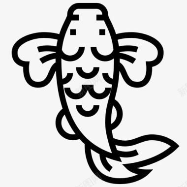 符号鲤鱼动物中国图标图标