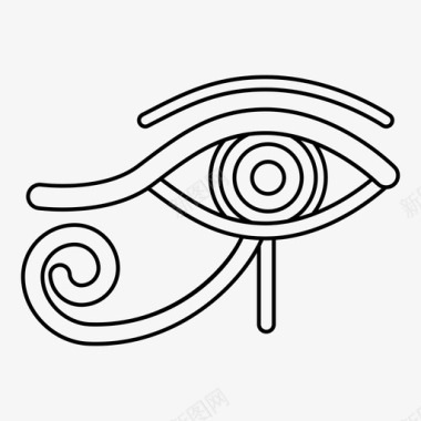 埃及背景埃及眼荷鲁斯之眼灵魂图标图标
