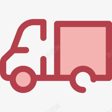 卡车电子商务9红色图标图标