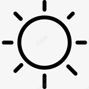 太阳照片元素2线性图标图标