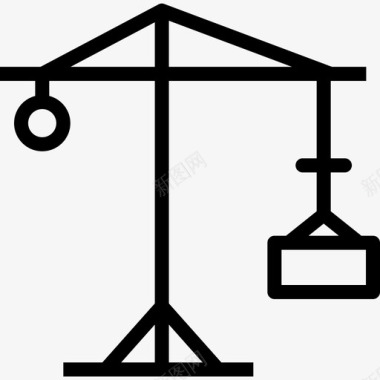 号楼7号楼直线起重机图标图标