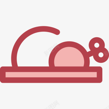 烤鸡食品和餐厅6红色图标图标