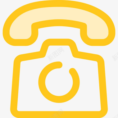 电话通讯11黄色图标图标