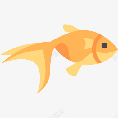 金鱼动物19扁平图标图标