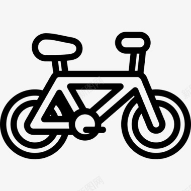 运动型自行车运动型直线型图标图标