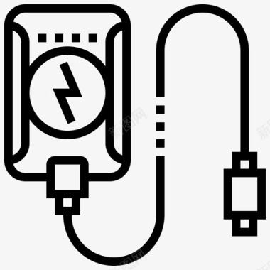 便携水壶电池备用便携式充电器图标图标