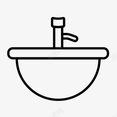 洗脸盆浴室洗手盆图标图标