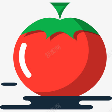 番茄彩色杂色图标扁平图标