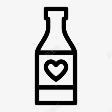 酒瓶酒一瓶酒图标图标
