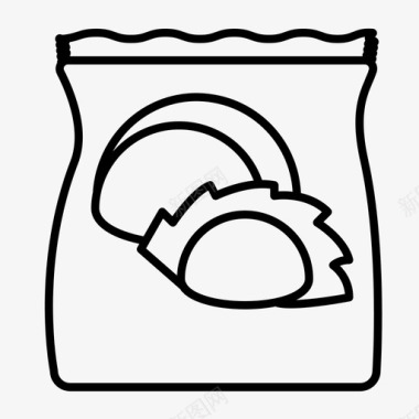 小吃包零食袋薯条图标图标