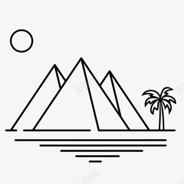 埃及埃及金字塔旅游图标图标